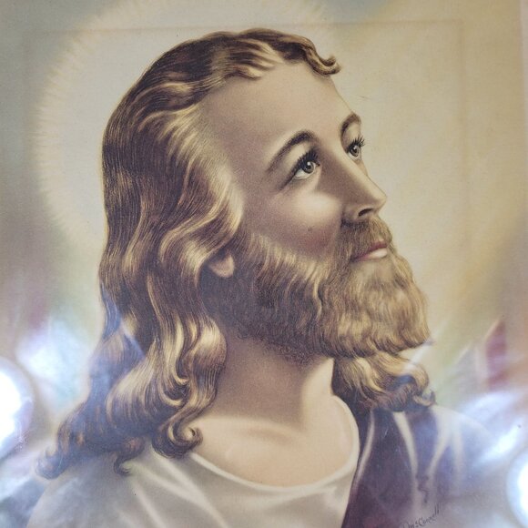 Vintage 1942 SP Co. Jesus "Inspiration" McConnell Lithograph Print 14.5" X 11" - Picture 4 of 11